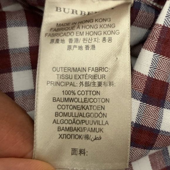 Burberry Plaid Nova Check Brit Button Down Shirt XL - Picture 4 of 4